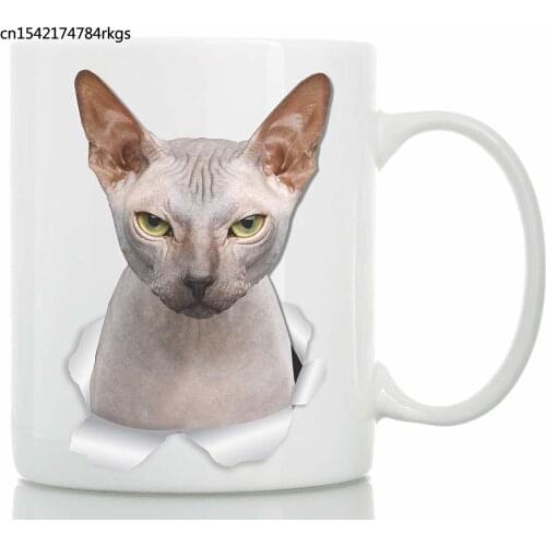 Canadian Sphynx Cat Ceramic Coffee Mug - Perfect Sphynx Cat Gifts - Funny Sphynx Cat Coffee Mug for Cat Lovers (11oz)