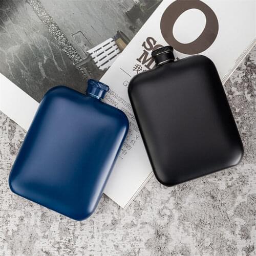 Pocket Portable Stainless Steel Hip Flask 6oz Wine Mug Whiskey Bottle With Box Alcohol Bottle For Drinker Best Men Gift