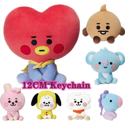 Korean Super Star Plush Toy Cartoon Animal Doll Keychain BTSPlush Standing Children Christmas Gift