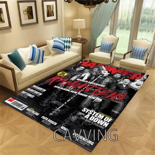CAVVING 3D Printed Rock Band Carpets Soft Flannel Rugs Mat Rugs Anti-slip Large Rug Carpet Home Decoration for Living Room