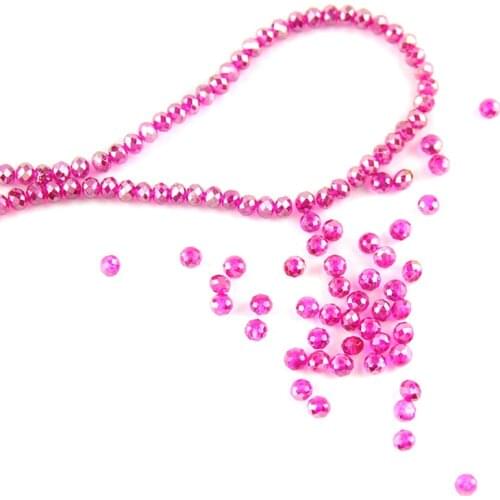 Colorful AB Faceted Stones hbl Chinese 2/3/4/6/8mm Rondelle Spacer Beads Clothing to Make Jewelry Decoration