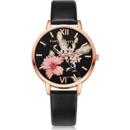 Lvpai Brand Casual Flower Watches For Women Luxury Leather Band Quartz Clock Ladies Dress Creative Wristwatch Dropshipping