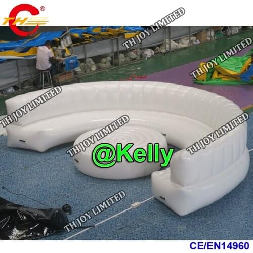 Free door shipping hot sale inflatable sofa model for furniture advertising, air tight inflatable sofa chair tea table combo