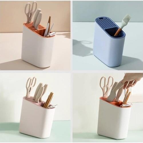 Kitchen Organizer Chopsticks Storage Cage Box Multi-function Knife Block Stand Holder Cutlery Drainer Rack Spoons Tube Shelf