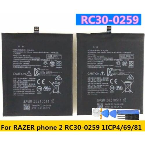 Original New RC30-0259 4000mAh Battery For RAZER Phone 2 RC30-0259 1ICP4/69/81 Batteries