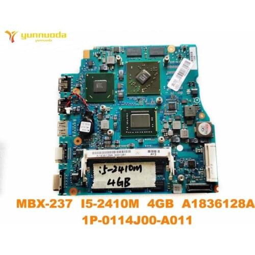 Original for SONY MBX-237 laptop motherboard MBX-237 I5-2410M 4GB A1836128A 1P-0114J00-A011 tested good free shipping