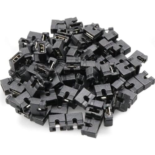 Jumper cap 2.0MM pitch black opening short circuit jumper cap pin header connection block short circuit block connection block