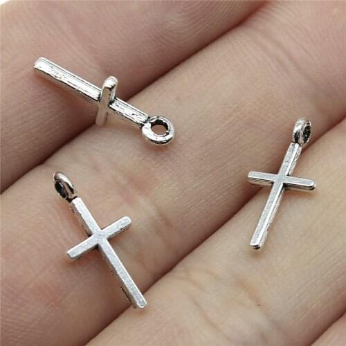 30pcs 17x8mm Small Cross Mini Cross charms fashion jewelry