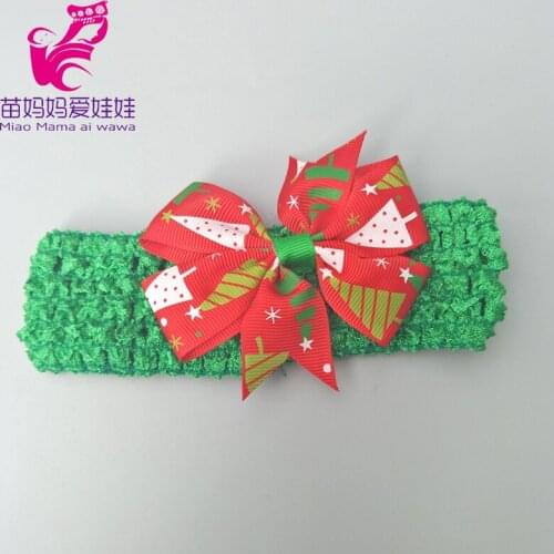 43cm 50cm baby doll Christmas tree headband for 18" 20" reborn baby doll hairband reborn baby doll flower headband