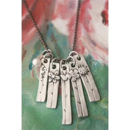 NATURE THEMED DALDAKİ FLOWERS REAL İNCİLİ MULTI LADY 'S NECKLACE