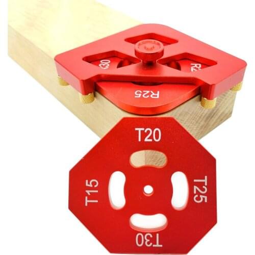 Wood Panel Radius Quick Round Arc/T Angle Positioning Template Aluminum Alloy Woodworking Tool Corner Gauge