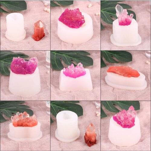 Silicone Mould Dried Flower Resin Decorative DIY mountain peak Crystal icicle Crystal cluster Type epoxy resin molds for jewelry