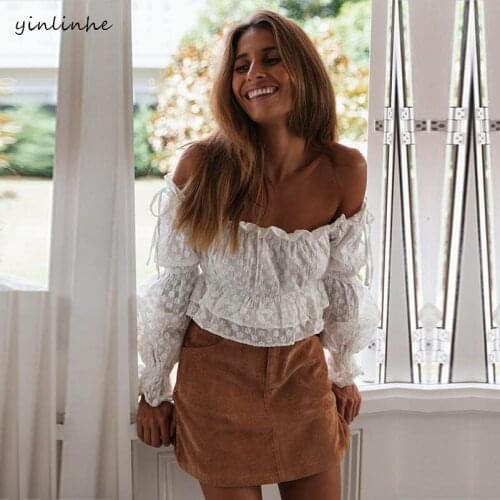 Блузки с открытыми плечами Yinlinhe China At AliExpress