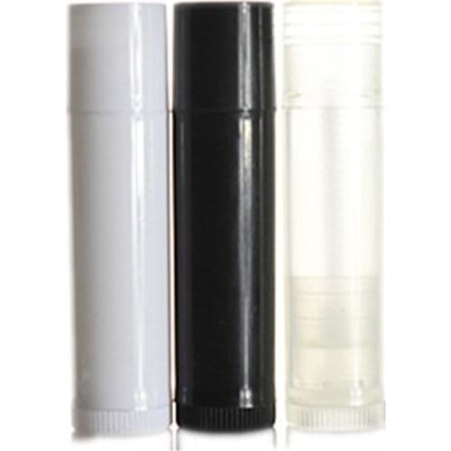 10pc/lot 5g round Empty Lipstick Balm Tubes Containers Clear /White / Black Lipstick DIY