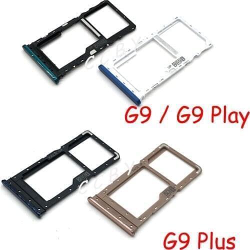 10pcs For Motorola Moto G9 Plus / G9 Play Sim Card Tray SD Card Reader Socket Slot Holder Replacement Part