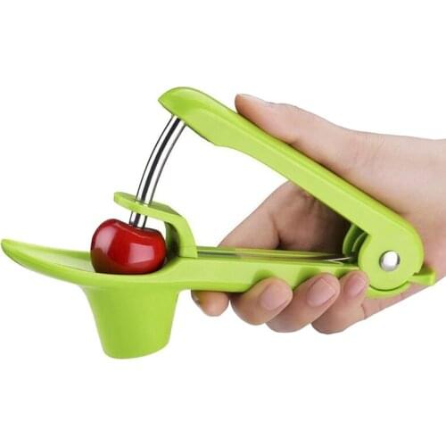 2 Pcs Cherry Pitter or Stoner Olive Pitter Remover Cherry Core or Seed Remover Fruits Gadgets Tools Green