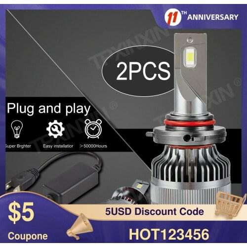 2Pcs H4 H7 Car Headlights LED Bulbs 8000LM 6000K Lamp H1 9005 HB3 9006 HB4 H8 H9 H11 fog lights Bulbs Headlamp Front Fog Lights
