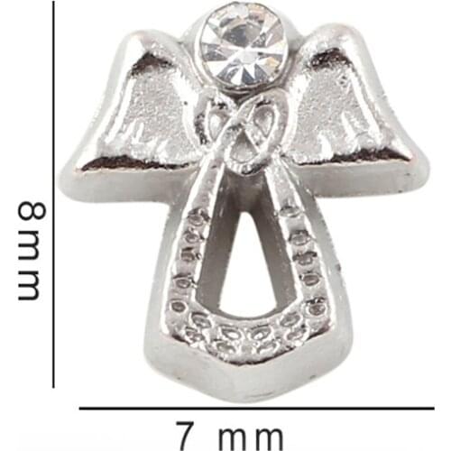 F491 Fashion 20pcs/lot Silver wings Charms Floating Locket Charms for Living Memory Locket Wholesale