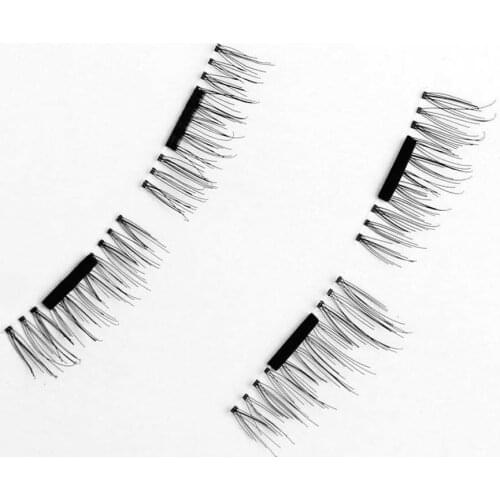 4Pcs Per Pair Women Ladies 3D Magnetic False Eyelash Thick Long Lashes Extension