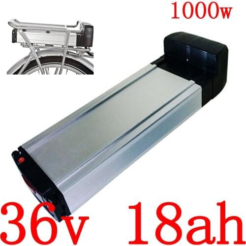 36V 500W 1000W lithium battery 36V 18Ah Rear Rack Ebike Battery 36V 13AH 18AH electric bicycle battery with 2A charger free duty