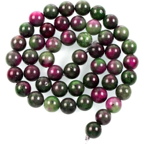 Natural Stone Beads Rose Red Line Double Color Marble Loose Beads for Jewelry Making Needlework DIY Bracelet Strand 4-12 MM