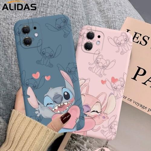 Disney Lilo & Stitch Phone Cases For Apple IPhone 7 8 7Plus 8Plus X XS Max 11 Pro 12 Pro 6 6s Silicone Back Cover Cartoon Shell