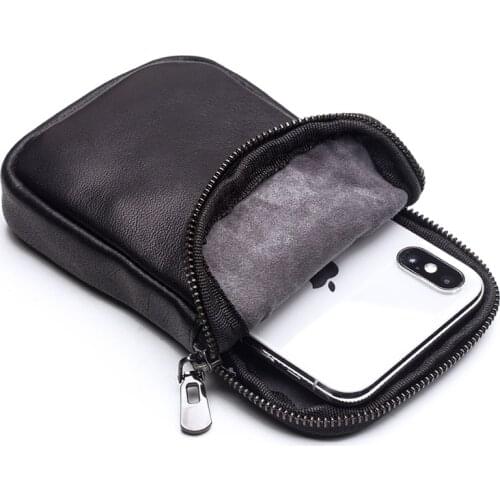 Pure Hand-Made Universal Phone Pouch For Samsung Galaxy A50s A30s A10s A40s A20e M30s A40 A90 S10 5G Genuine Leather Phone Case