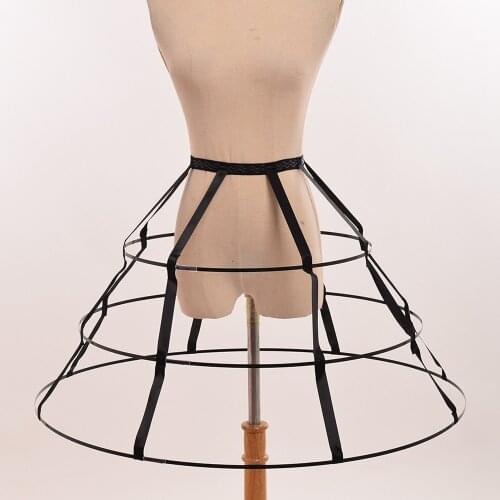 Cosplaydiy Elizabeth Crinoline Hoop Skirt Pannier Bustle Petticoat Cage Underskirt Costume Crinoline Costume Hoop Skirt