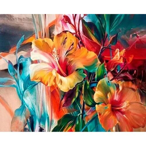 CraftArtGo Painting By Numbers flower On Canvas HandPainted Gift Picture By Number Waterfall Kits Home Decoration