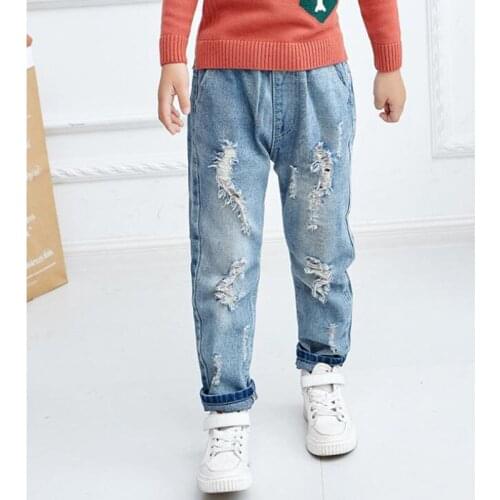 Baby boys jeans 1-7T kids spring warm pants infant autumn casual trousers children denim trousers boys solid jeans new born pant