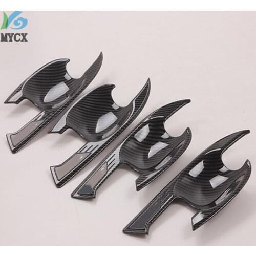 For Toyota RAV4 2019 2020-2021 RAV 4 XA50 ABS Carbon Fiber Car Door Handle Bowl Covers Trim Sticker Accessories Car-Styling