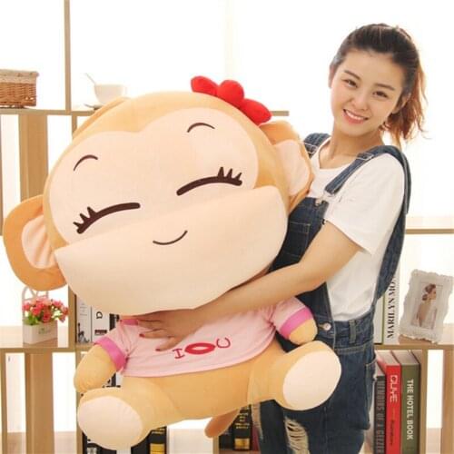 Fancytrader 100cm Anime Lover Monkeys Doll Stuffed Soft Plush Cute Giant Monkey Toy 2 Model