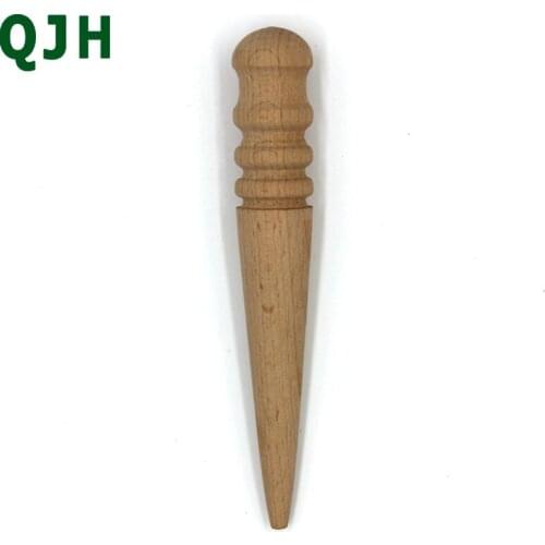 15cm Leathercraft Tool Edges Slicker Round Wood Multi-Size Leather Edge Smoothing Burnishing Supplies Leather Burnisher