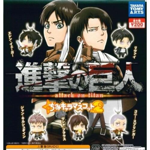Anime Attack On Titan Capsule Toys Mini Pendent Eren Yeager Levi Sasha Hang Zoe Jean Lenz Krista Cute Keychian Collectibles Gift