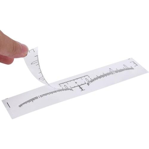 100PCS Disposable Eyebrow Ruler Stickers Microblading Eyebrow Position Guide Ruler Permanent Makeup Stencils Tattoo Accessories