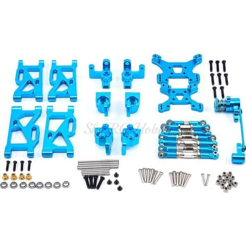 Metal Swing arm Steering Cup Group C Seat Shock Absorber Plate Pull Rod For WLtoys 124019 144001 1:14 RC Car Upgrade Spare Parts