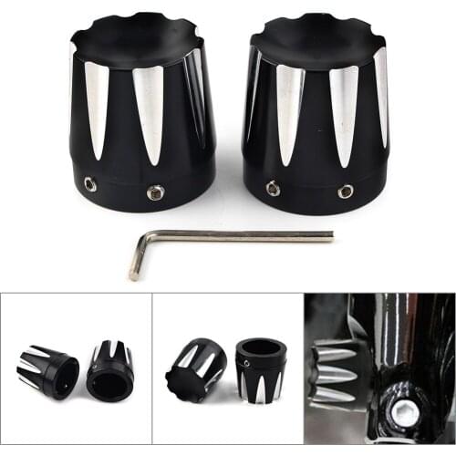 Motorcycle CNC Aluminum Front Axle Nut Covers for Harley Dyna Fatboy Electra Street Glide Road King