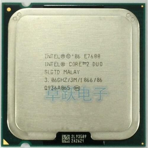 Desktop Intel Core 2 Duo E7600 3.06GHz 3MB/1066MHz For LGA 775 scrattered pieces