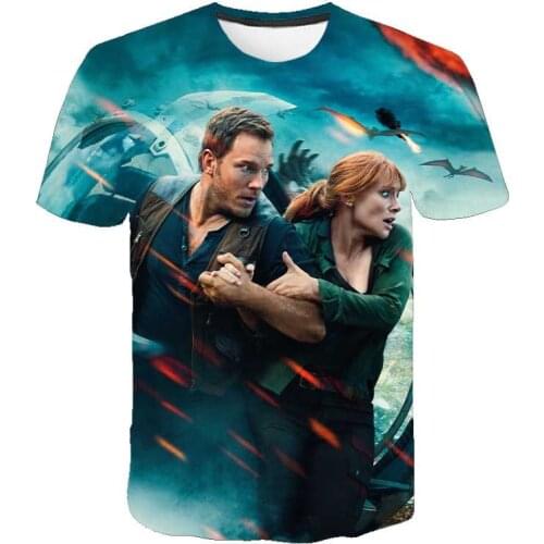 2021 New Jurassic Park T Shirt Men Women 3D Printed T-shirt Casual Funny Tops Jurassic World Tees Children Boy Girl graphic tee