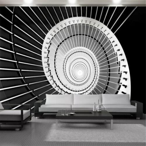 3d Wallcovering Wallpaper Paper Extended Space Rotating Line Mural Modern Home Decor Living Room Bedroom Waterproof Wallpapers