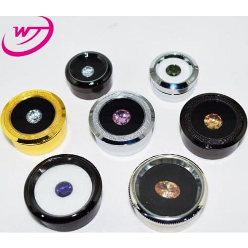 Wholesale Lot of 30 Loose Diamond Jewelry Display Case Holder Gem Stone Show Storage Gemstone Beads Container Alloy Box 42*18mm