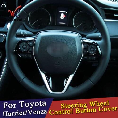 For Toyota Harrier Venza XU80 2020 2021 Steering Wheel Control Panel Cover Bezel Trim Molding Garnish