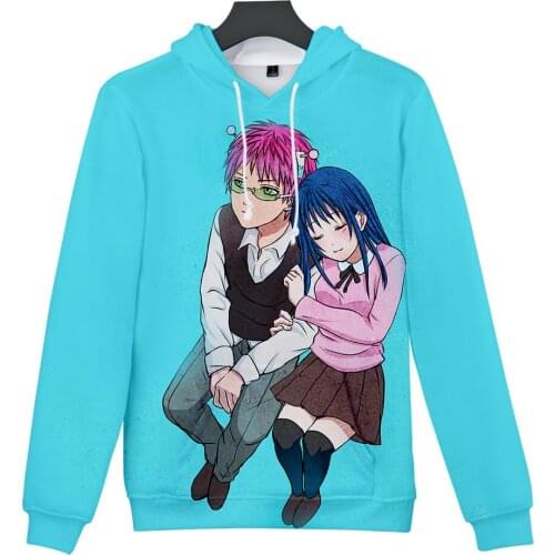 Couples 3D Saiki Kusuo no psi nan Cosplay Costume hooded Sweatshirt 3D Funny Anime Hoodie Men/women Japanese Kawaii Clothing