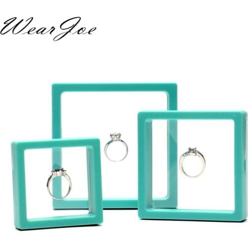 PE Film Suspension Jewelry Display Box Jewelry Storage Rack for Ring Necklace Bracelet Earring Transparent Art Container Frame