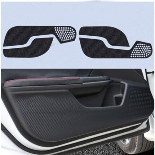 TOMMIA For Honda Civic 10th Car Inside Door Cover Scratch Protection Anti Kick Pads Carbon Fiber Stickers 4pcs