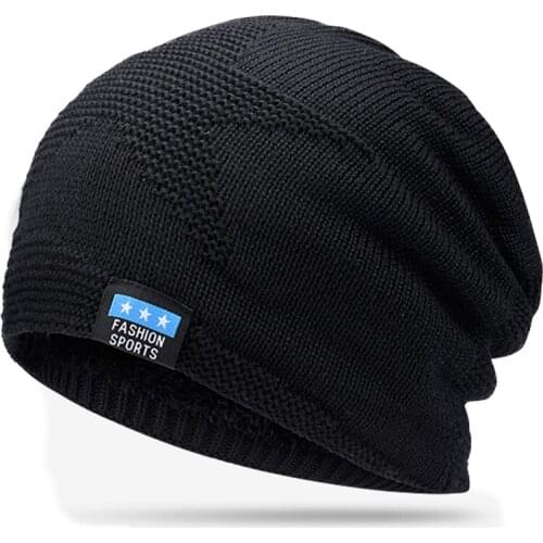 Unisex Knit Caps Cap Men Women Beanie Solid Oversized Beanies For Men Winter Hats Warm Unisex Fashion Ski Knit Hat for male Soft