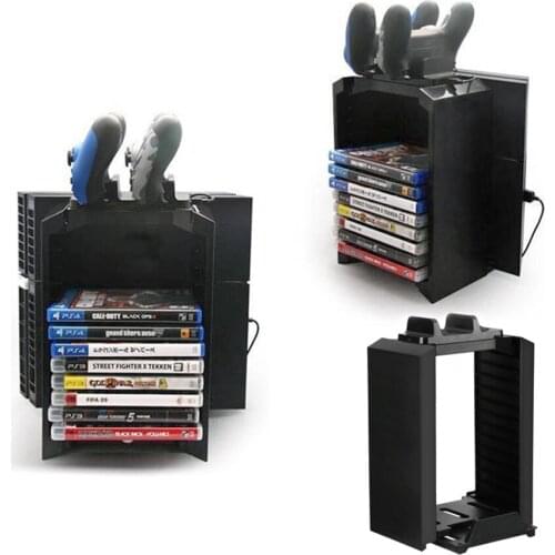 Universal Multi-function Disk Storage Tower Controller Charger Stand Dock Station for Playstation 4/PS4/Slim/Pro/xbox one slim