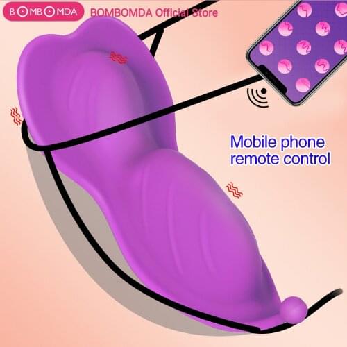 Bluetooth Butterfly Wearable Dildo Vibrator for Women Wireless APP Remote Control Vibrating Panties Sex toys for Couple Sex Shop