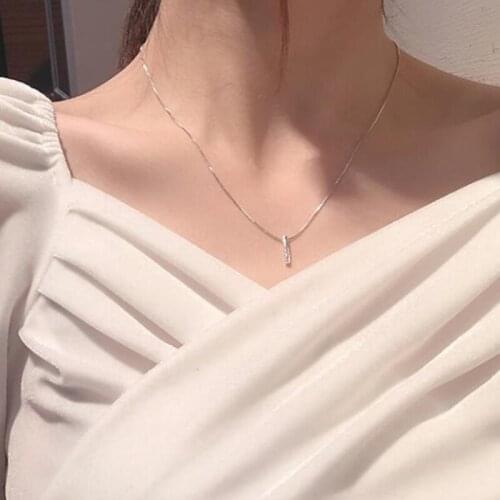 Ladies Double Layer U-Shape Thai Silver Necklace New Quality Short Chain Clavicle Charm Best Friend Necklace Minimalist 2021