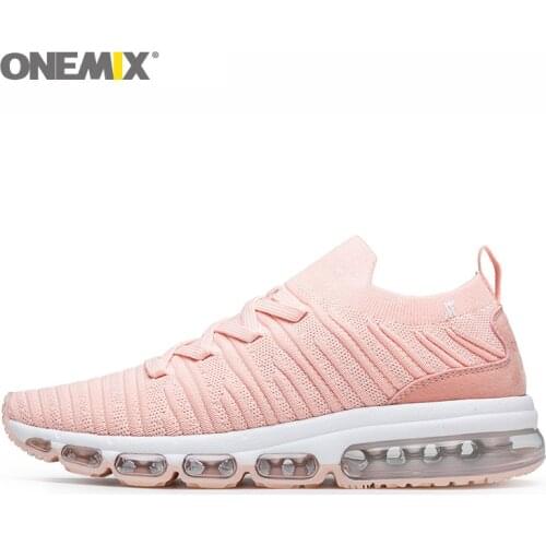 Onemix Air Cushion Sports Shoes Unisex Fashion Running Shoes Lovers Shoes Comfortable Breathable Mesh Flying Women sneakers